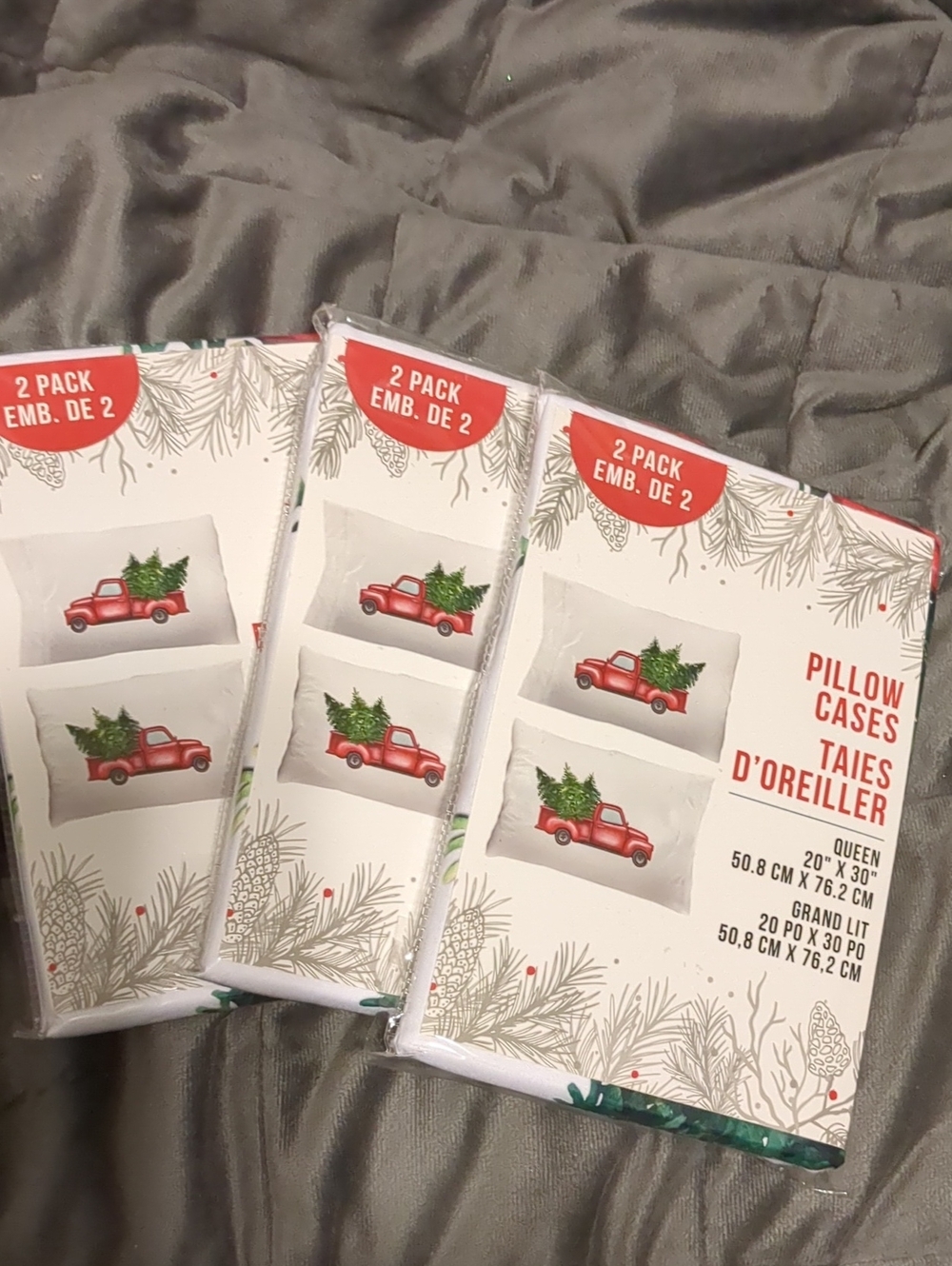 🎄Red Vintage Truck Christmas Pillow Cases - 2 Pack
